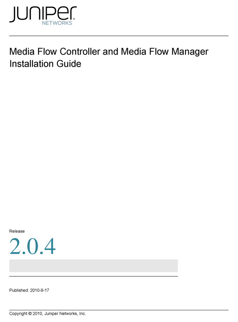 Juniper MEDIA FLOW CONTROLLER 2.0.4 - installation guide Juniper MEDIA FLOW CONTROLLER 2.0.4 - installation guide