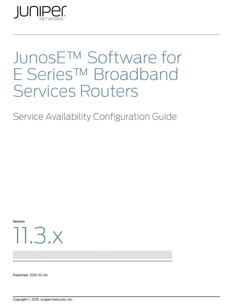 Juniper JUNOSE SOFTWARE FOR E SERIES 11.3.X - SERVICE AVAILABILITY CONFIGURATION GUIDE... Configuration guide