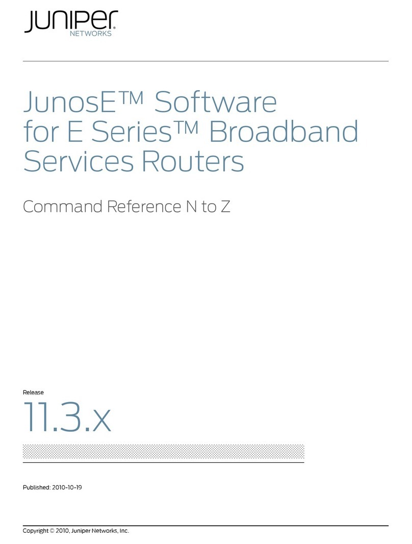 Juniper JUNOSE SOFTWARE FOR E SERIES 11.3.X - COMMAND REFERENCE N TO Z... Installation manual