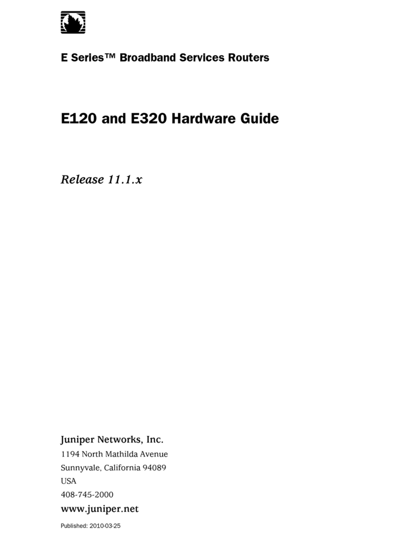 Juniper E120 - RELEASE 11.1.X HARDWARE GUIDE... Installation instructions Juniper E120 - RELEASE 11.1.X HARDWARE GUIDE... Installation instructions
