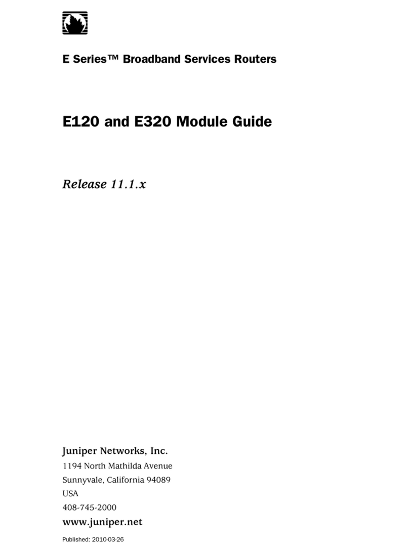 Juniper E120 - RELEASE 11.1.X MODULE GUIDE 3-26-2010 User manual