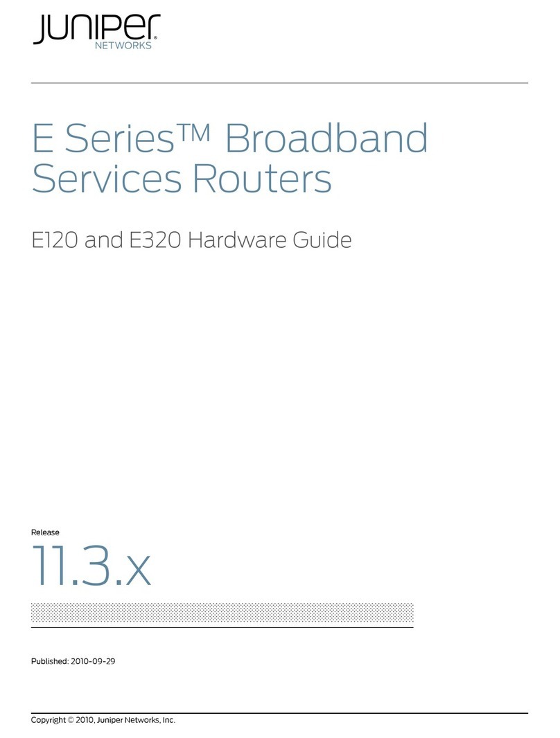 Juniper E SERIES BROADBAND SERVICES ROUTERS 11.3.X - E120 AND E320 HARDWARE GUIDE REV... Installation instructions
