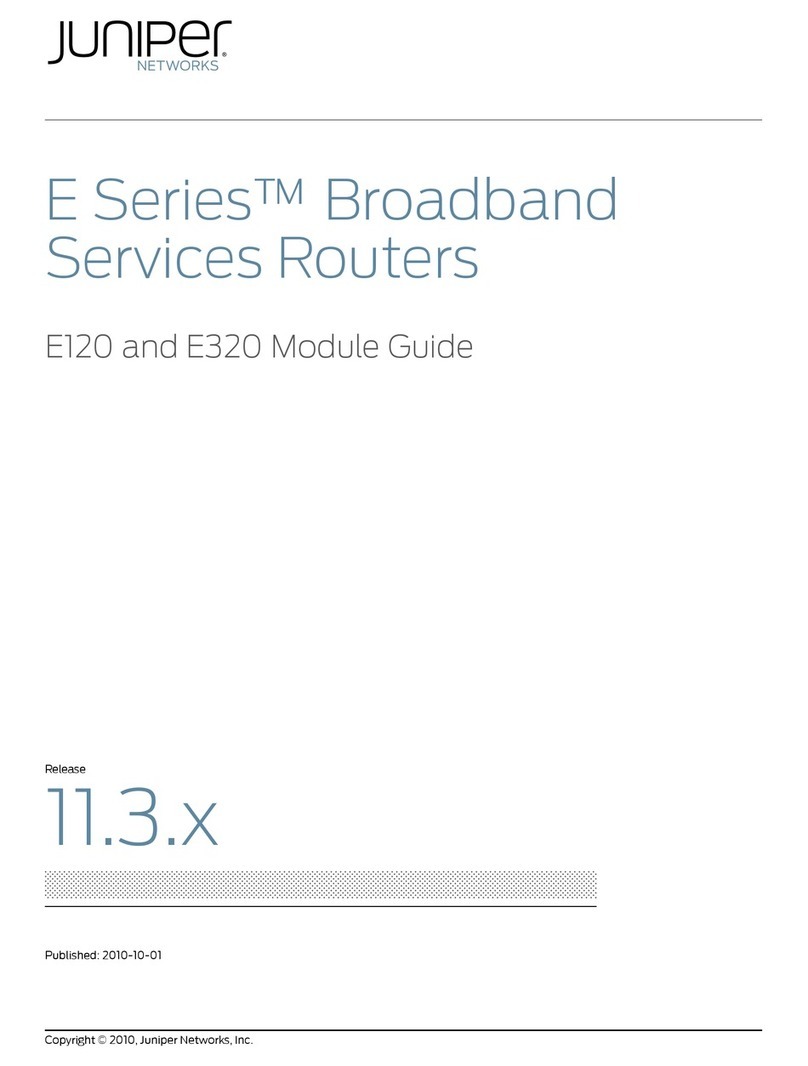 Juniper E SERIES BROADBAND SERVICES ROUTERS 11.3.X - E120 AND E320 MODULE GUIDE REV... User manual