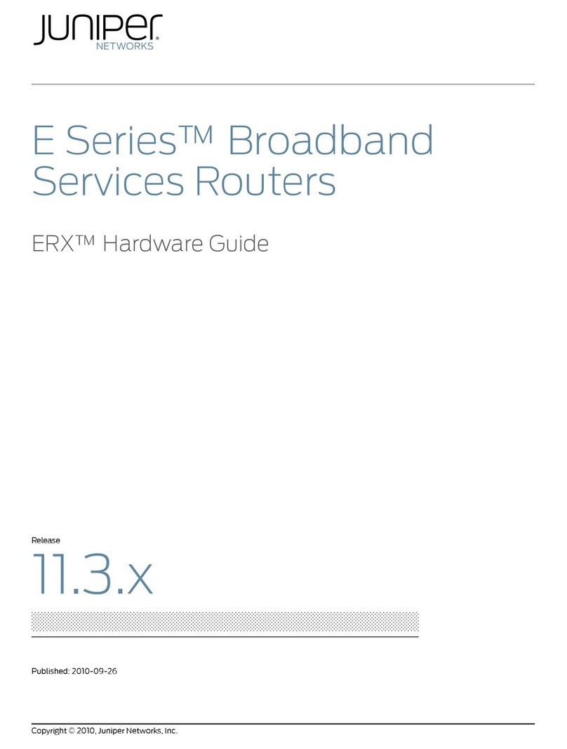 Juniper E SERIES BROADBAND SERVICES ROUTERS 11.3.X - ERX HARDWARE GUIDE REV... Installation instructions Juniper E SERIES BROADBAND SERVICES ROUTERS 11.3.X - ERX HARDWARE GUIDE REV... Installation instructions