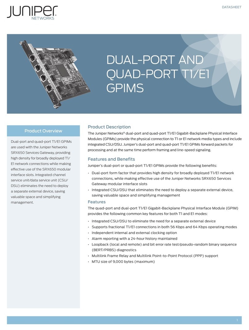 Juniper DUAL-PORT T1-E1 GPIMS User manual Juniper DUAL-PORT T1-E1 GPIMS User manual