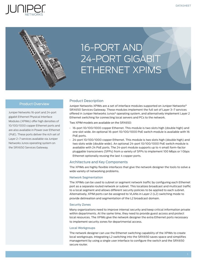 Juniper 16-PORT GIGABIT ETHERNET XPIMS datasheet