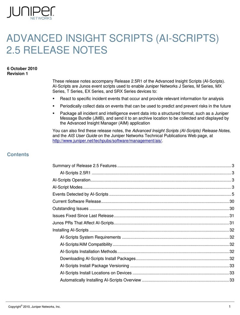 Juniper ADVANCED INSIGHT SCRIPTS 2.5 - S REV 1 release note