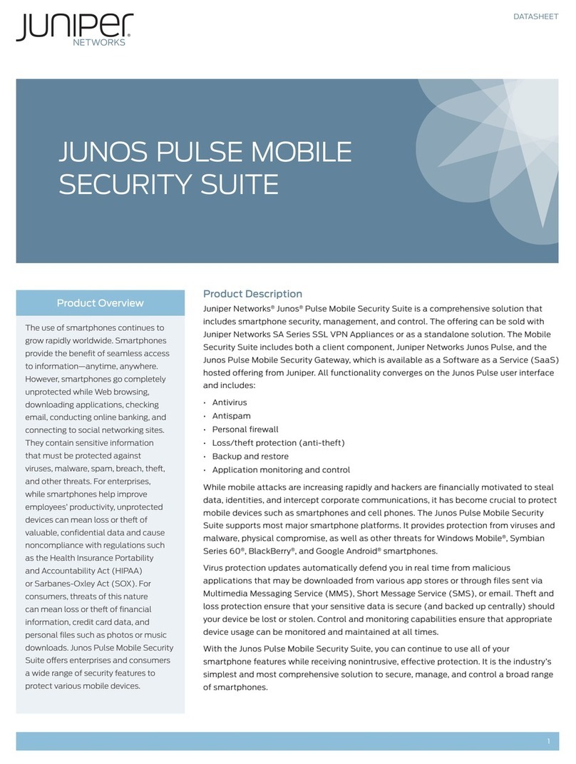Juniper JUNOS PUS MOBILE SECURITY SUITE datasheet Juniper JUNOS PUS MOBILE SECURITY SUITE datasheet