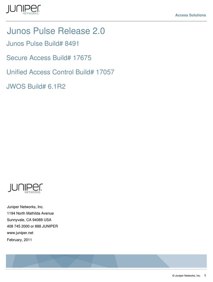 Juniper JUNOS PULSE 2.0 RELEASE NOTES Instruction Manual