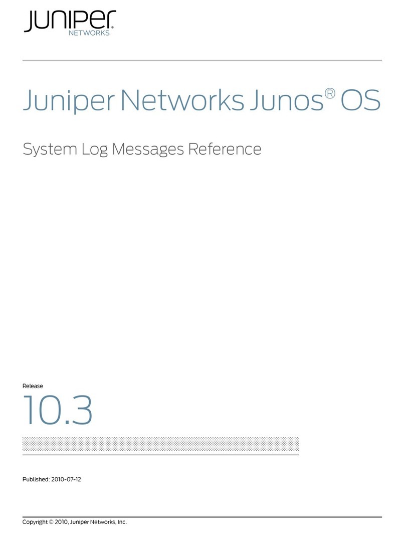 Juniper JUNOS OS 10.3 - SYSTEM LOG MESSAGES REFERENCE... reference guide
