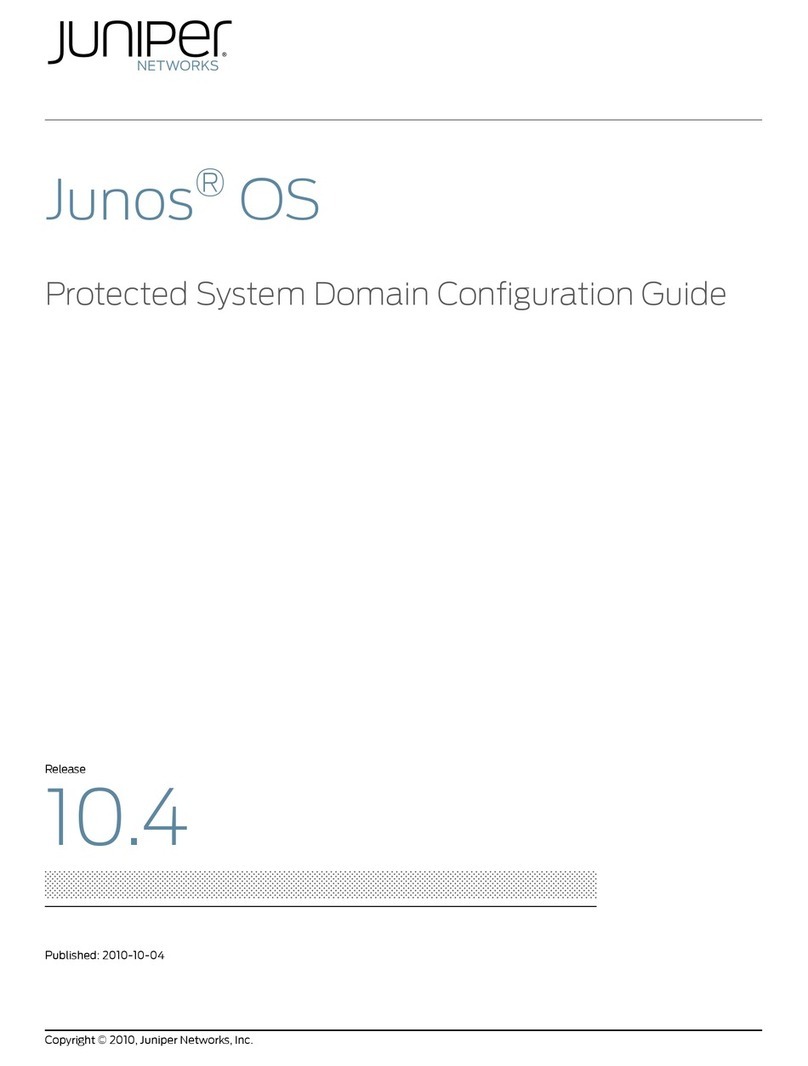 Juniper JUNOS OS 10.4 - PROTECTED SYSTEM DOMAIN Configuration guide Juniper JUNOS OS 10.4 - PROTECTED SYSTEM DOMAIN Configuration guide