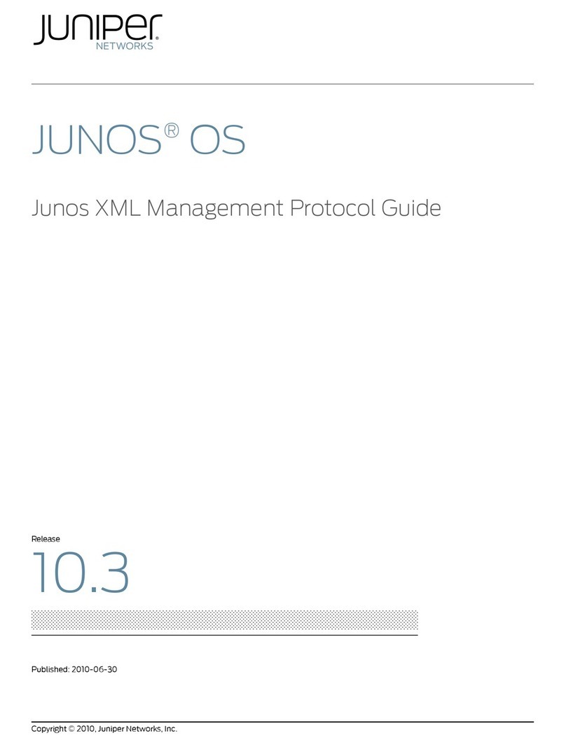 Juniper JUNOS OS 10.3 - XML MANAGEMENT PROTOCOL GUIDE... User manual Juniper JUNOS OS 10.3 - XML MANAGEMENT PROTOCOL GUIDE... User manual
