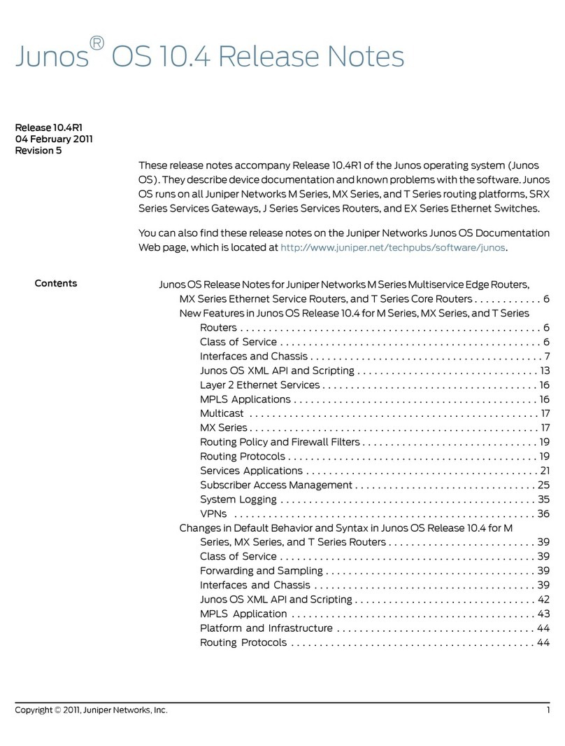 Juniper JUNOS OS 10.4 - S REV 5 release note Juniper JUNOS OS 10.4 - S REV 5 release note