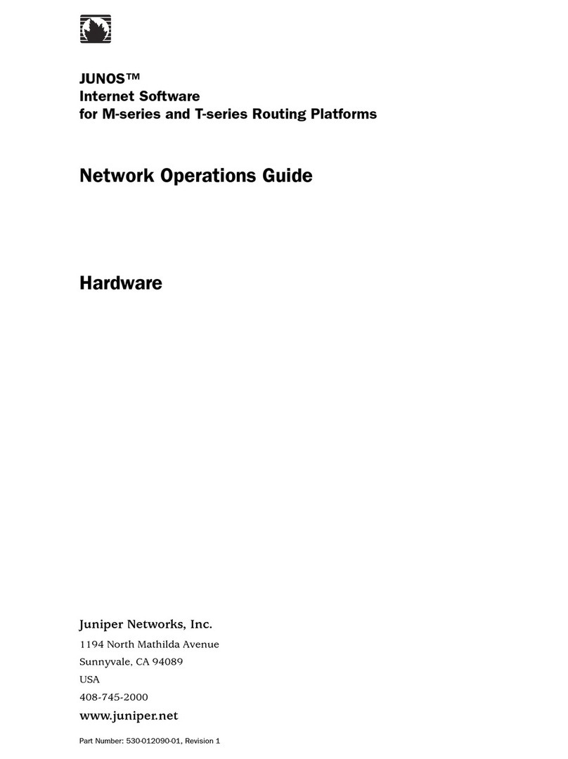 Juniper JUNOS - NETWORK OPERATION GUIDE REV1 Network operation guide