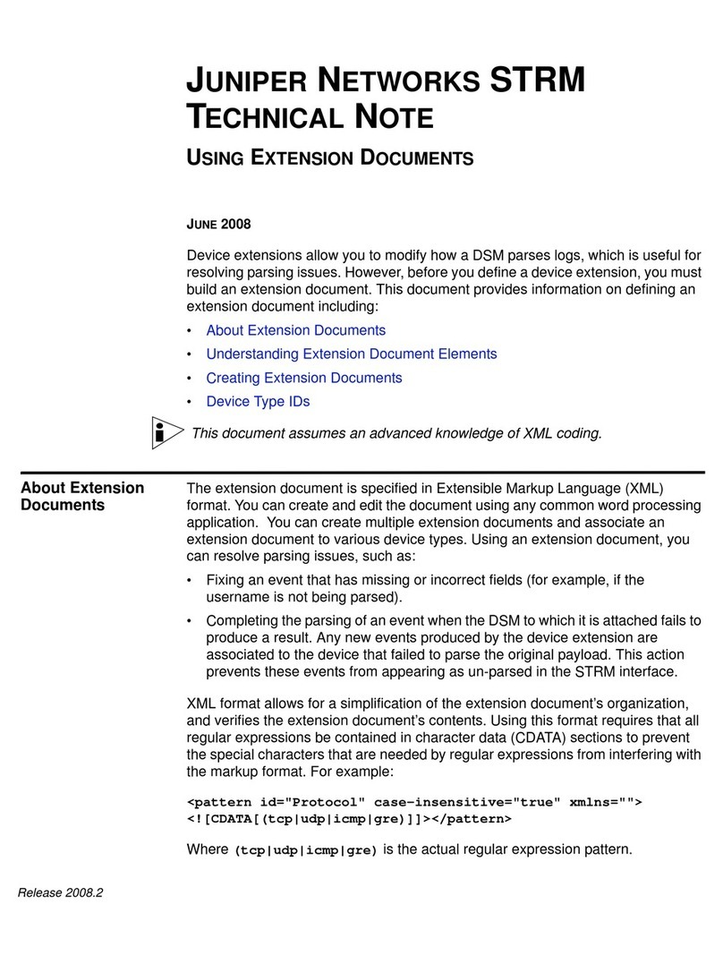 Juniper NETWORKS STRM - TECHNICAL NOTE REV 6-2008 User manual