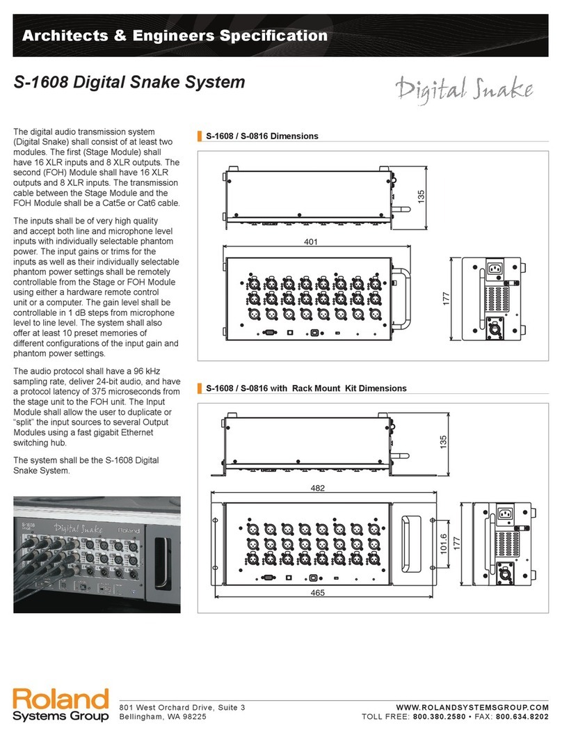 Roland S-1608 - ARCHITECTS AND ENGINEERS User manual