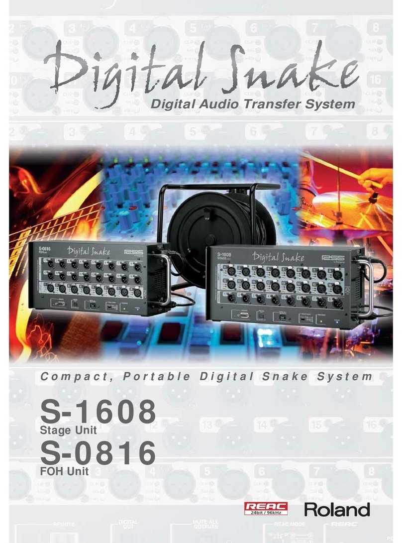 Roland Digital Snake S-0816 User manual