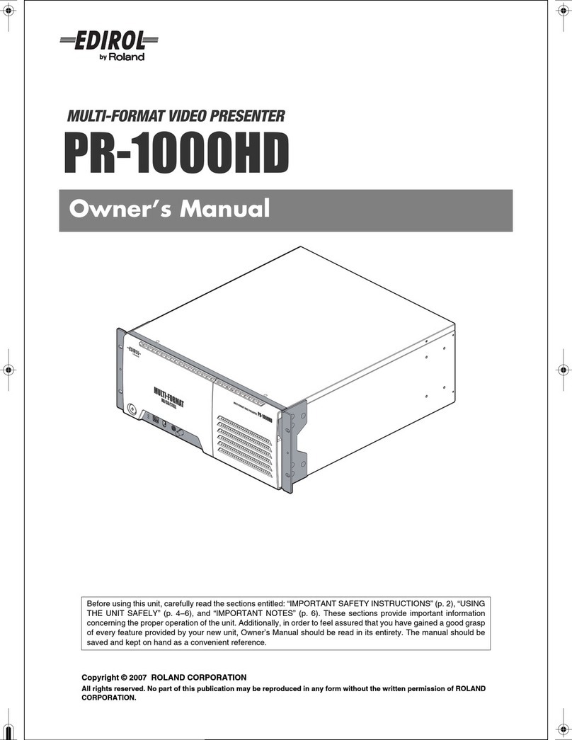 Edirol PR-1000HD User manual