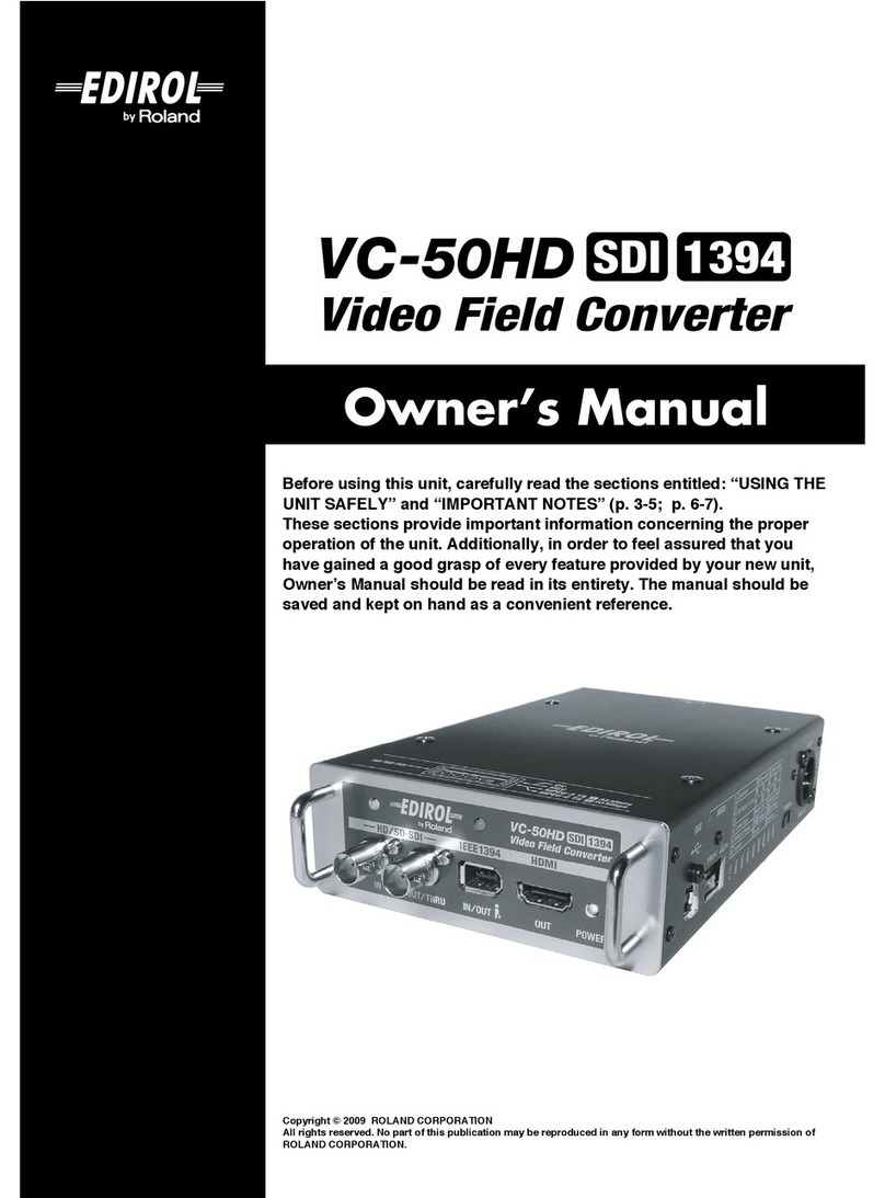 Edirol VC-50HD SDI 1394 User manual Edirol VC-50HD SDI 1394 User manual