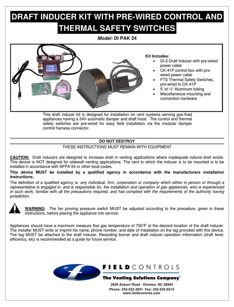 Field Controls 46477500 User manual