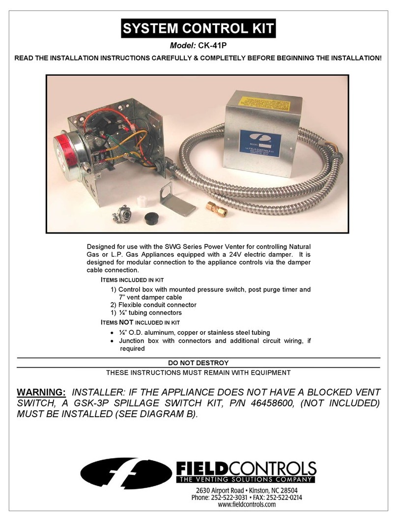 Field Controls 46457800 manual