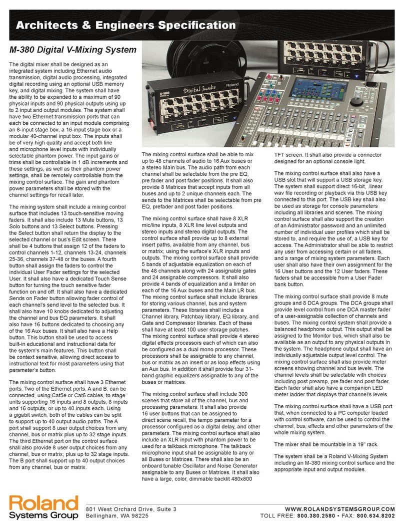 Roland M-380 User manual