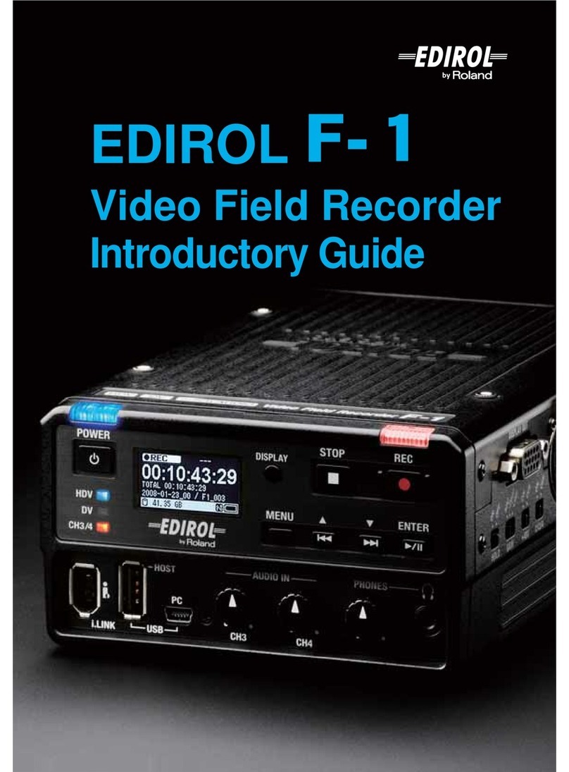 Edirol F-1 - VIDEO FIELD RECORDER GUIDE manual