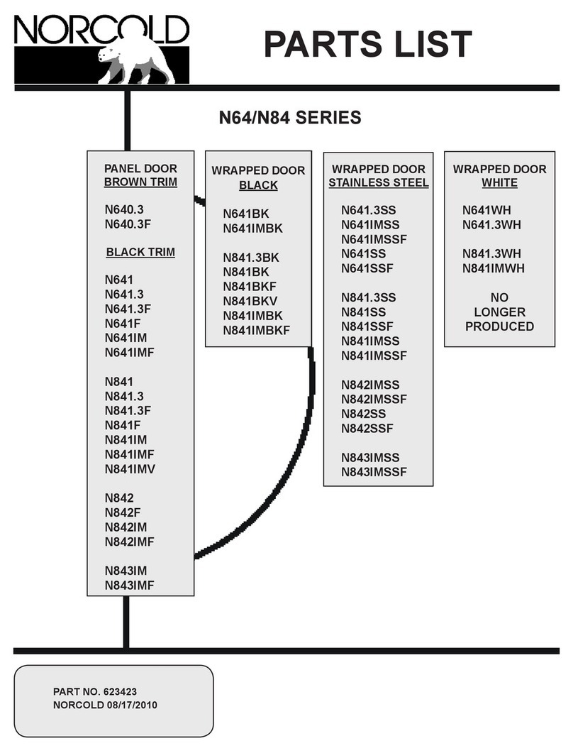 Norcold N64 - parts list