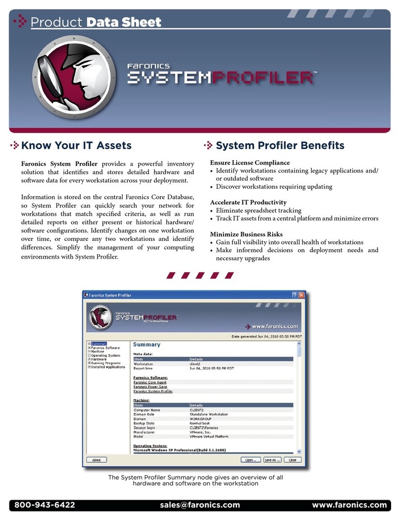 FARONICS SYSTEM PROFILER - Product data sheet
