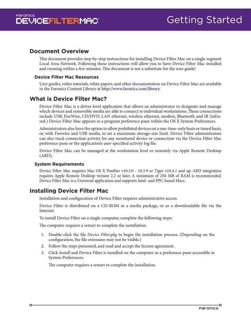FARONICS DEVICE FILTER MAC User manual