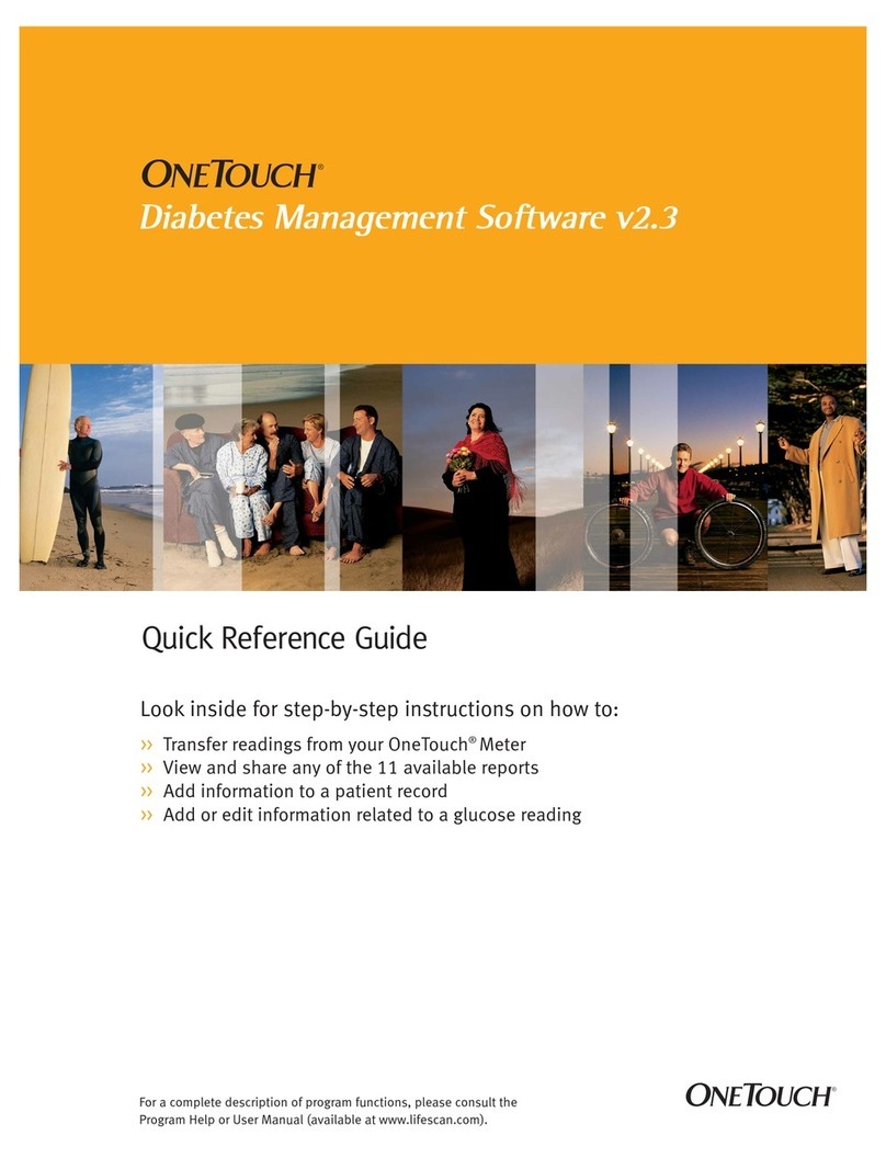 OneTouch ONETOUCH DIABETES MANAGEMENT SOFTWARE - V2.3 Quick reference guide
