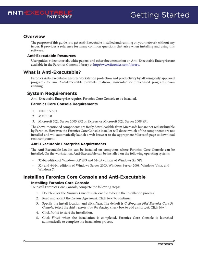 FARONICS ANTI-EXECUTABLE ENTERPRISE Getting started guide FARONICS ANTI-EXECUTABLE ENTERPRISE Getting started guide