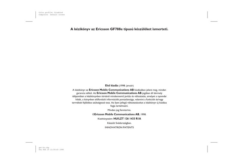 Ericsson GF788 User manual