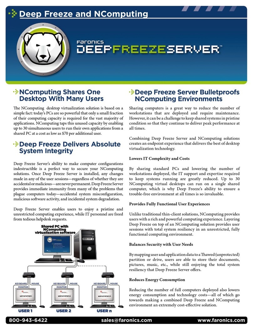 FARONICS DEEP FREEZE - datasheet FARONICS DEEP FREEZE - datasheet