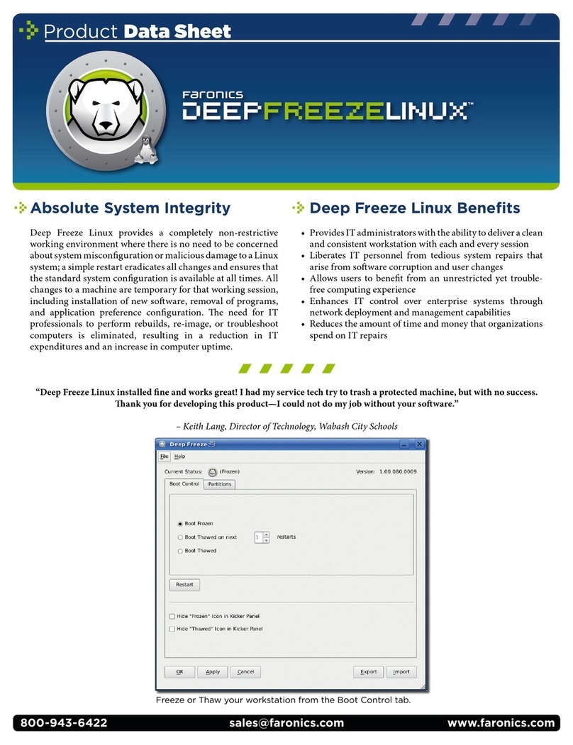 FARONICS DEEP FREEZE - Operational manual
