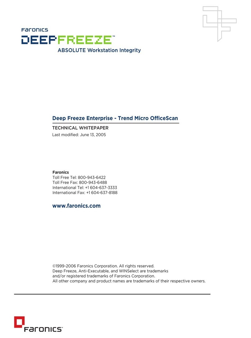 FARONICS DEEP FREEZE ENTERPRISE - TREND MICRO OFFICESCAN... manual