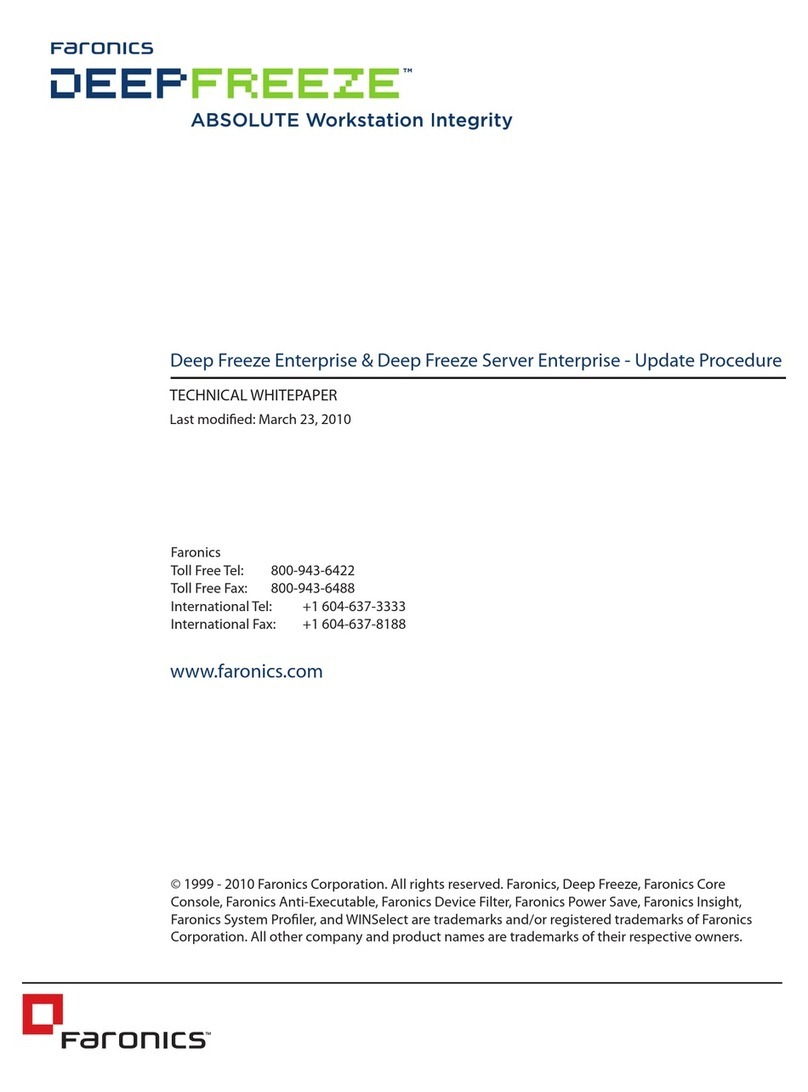 FARONICS DEEP FREEZE ENTERPRISE - UPDATE PROCEDURE... Technical manual FARONICS DEEP FREEZE ENTERPRISE - UPDATE PROCEDURE... Technical manual