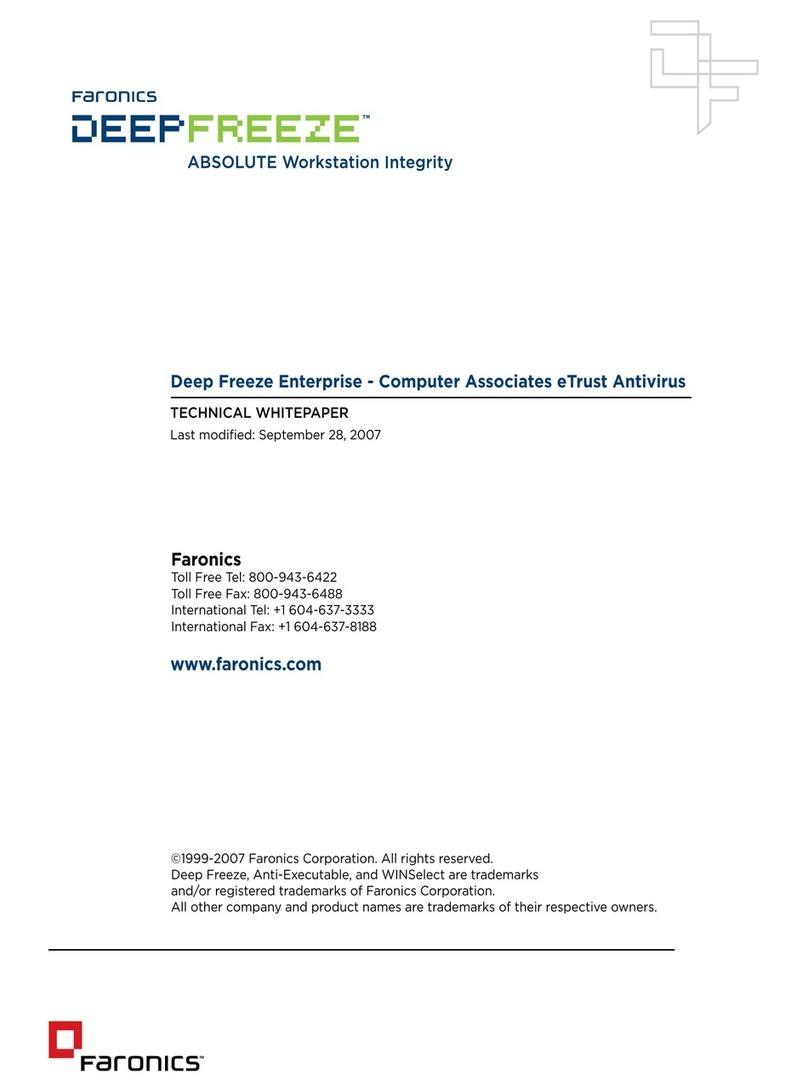 FARONICS DEEP FREEZE ENTERPRISE - COMPUTER ASSOCIATES ETRUST ANTIVIRUS... User manual