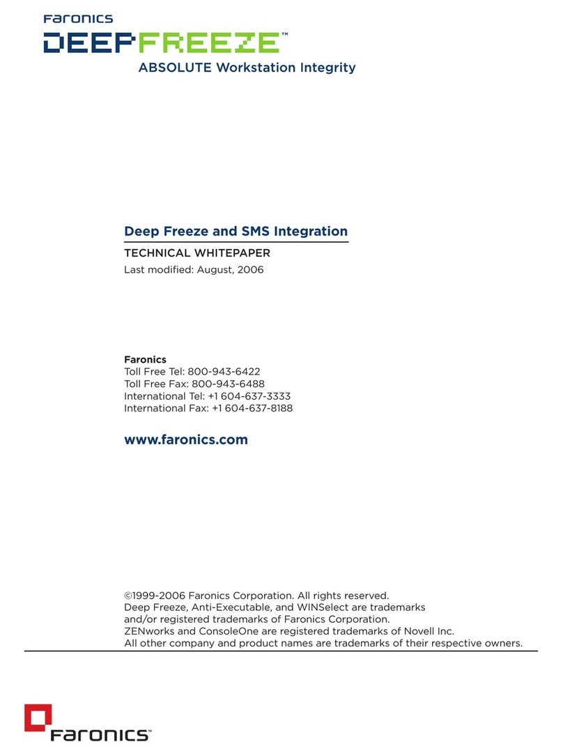 FARONICS DEEP FREEZE - SMS INTEGRATION 8-2006 User manual FARONICS DEEP FREEZE - SMS INTEGRATION 8-2006 User manual