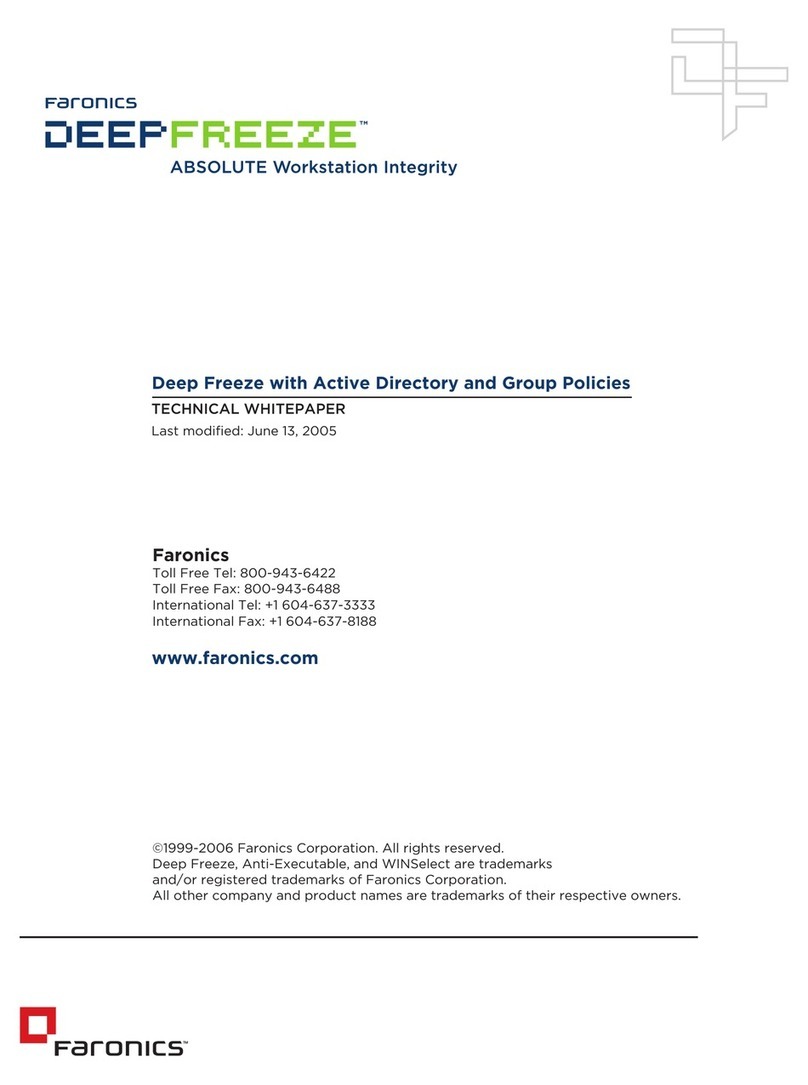 FARONICS DEEP FREEZE - User manual FARONICS DEEP FREEZE - User manual