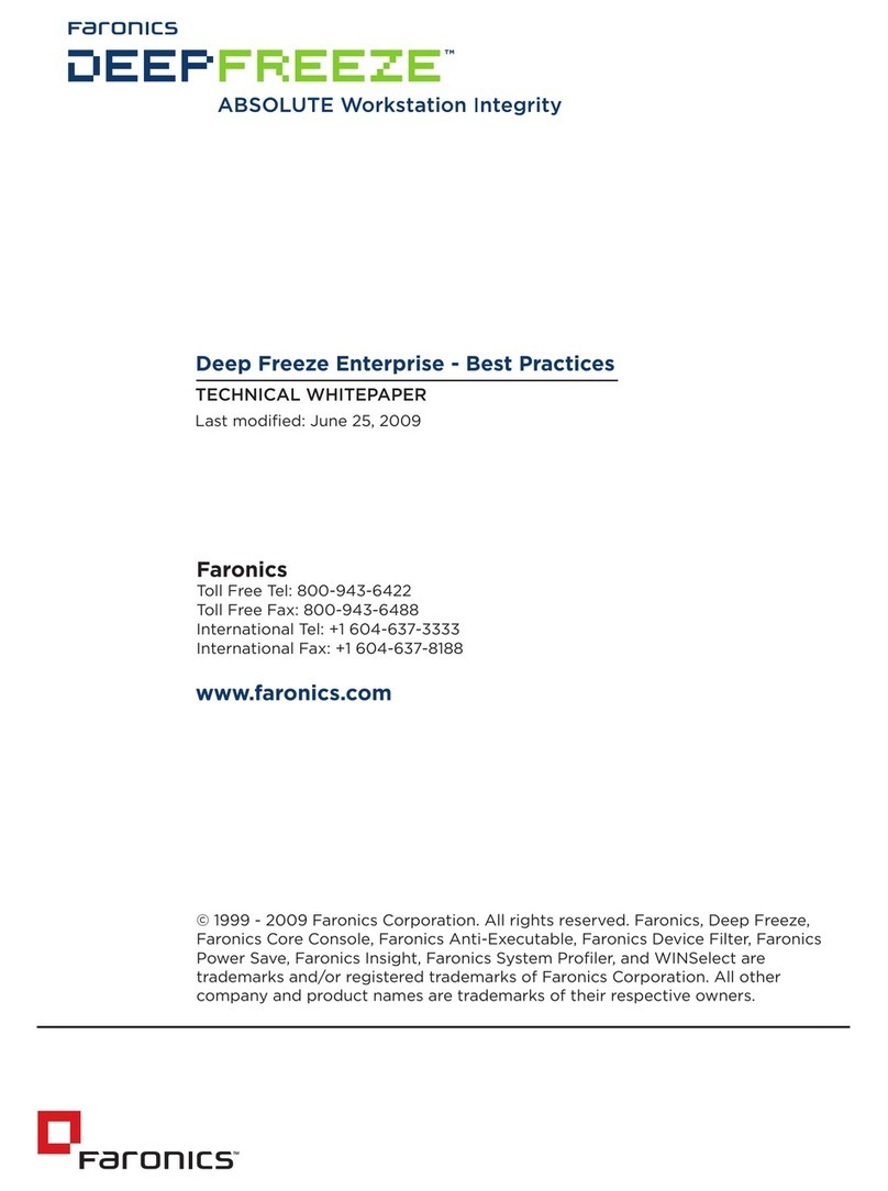 FARONICS DEEP FREEZE ENTERPRISE User manual FARONICS DEEP FREEZE ENTERPRISE User manual