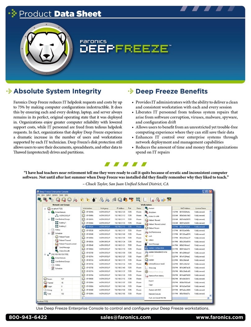 FARONICS DEEP FREEZE - Operational manual