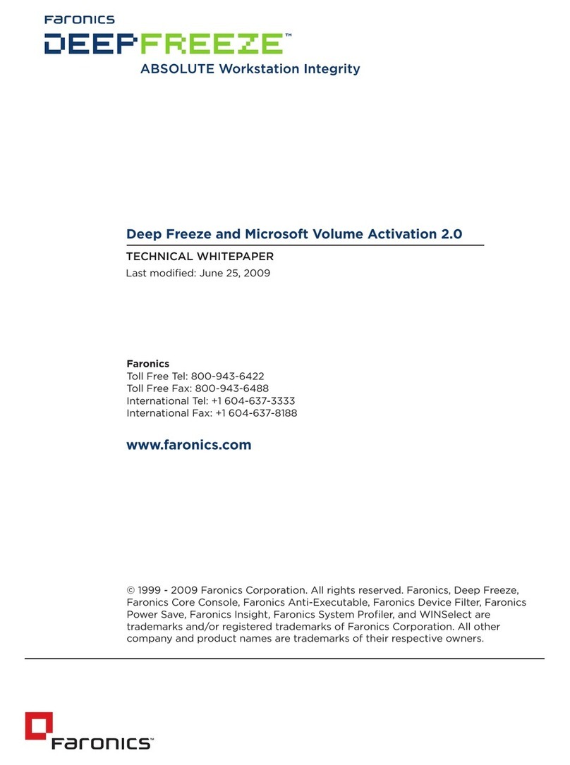 FARONICS DEEP FREEZE - User manual FARONICS DEEP FREEZE - User manual