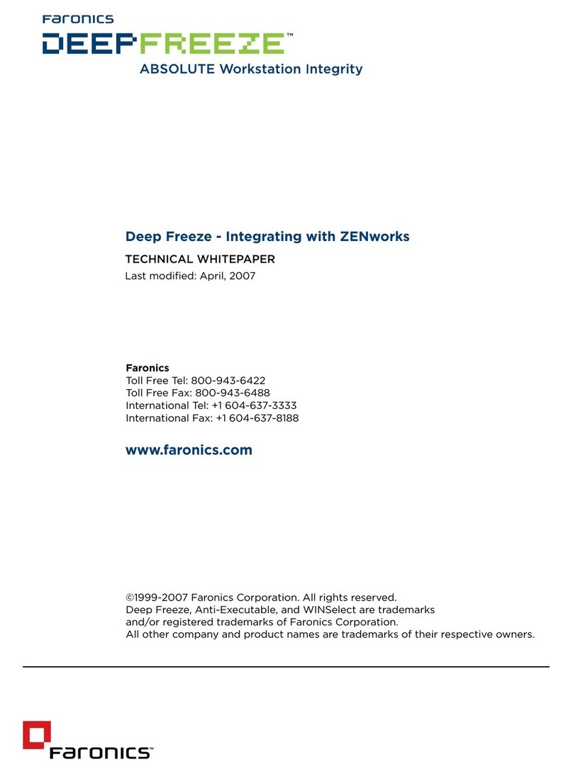 FARONICS DEEP FREEZE - INTEGRATING WITH NOVELL ZENWORKS... User manual