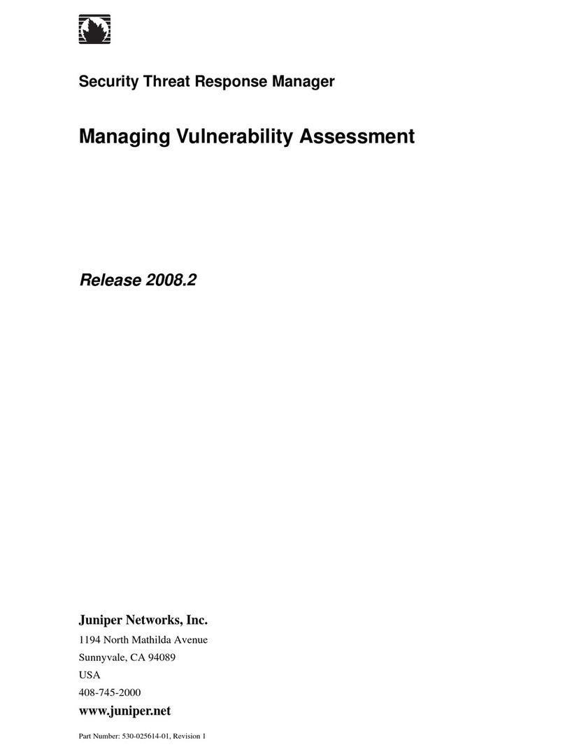 Juniper SECURITY THREAT RESPONSE MANAGER 2008.2 - MANAGING VULNERABILITY ASSESSMENT... User manual