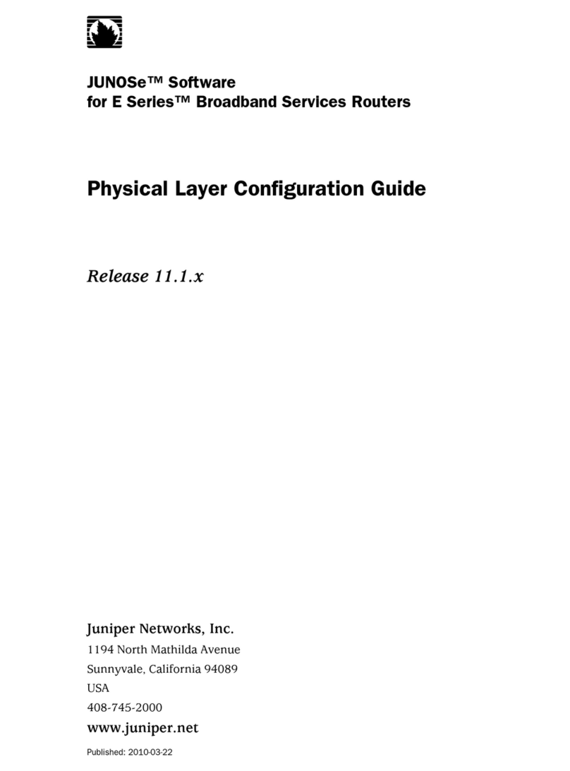 Juniper PHYSICAL LAYER - CONFIGURATION GUIDE V11.1.X User manual