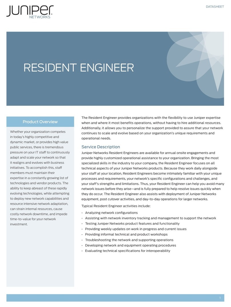 Juniper RESIDENT ENGINEER User manual
