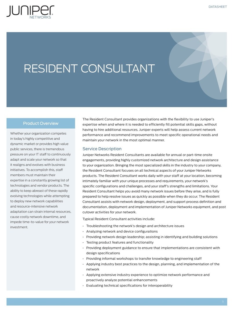 Juniper RESIDENT CONSULTANT User manual