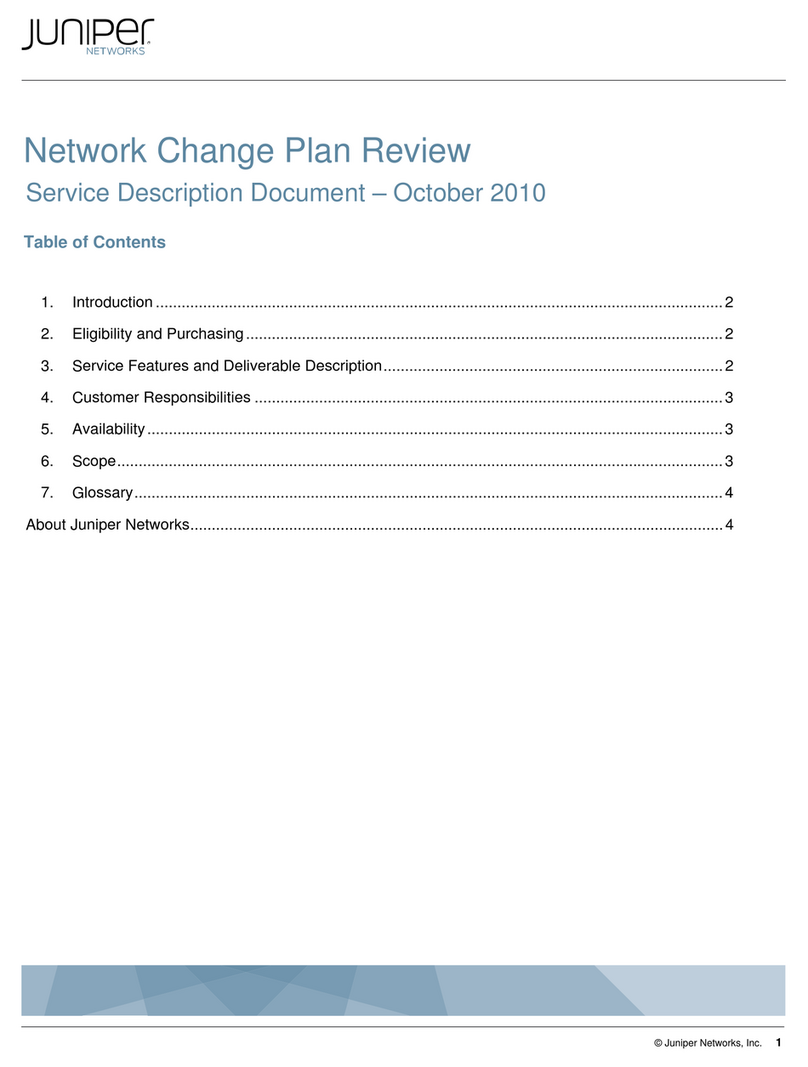 Juniper NETWORK CHANGE PLAN REVIEW - SERVICE DESCRIPTION DOCUMENT... User manual