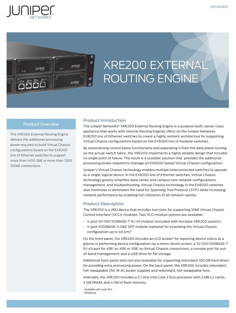 Juniper XRE200 - User manual Juniper XRE200 - User manual